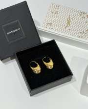 Uubags YSL Arty hoop earrings in metal patinated gold - 4