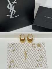 Uubags YSL Arty hoop earrings in metal patinated gold - 3