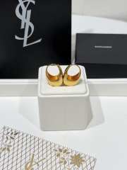 Uubags YSL Arty hoop earrings in metal patinated gold - 2