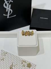 Uubags YSL Gold & Diamond Bow Stud Earrings - 4