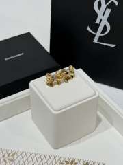 Uubags YSL Gold & Diamond Bow Stud Earrings - 3