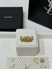 Uubags YSL Gold & Diamond Bow Stud Earrings - 2