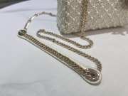 Uubags Small Lady Dior Bag White Cannage Calfskin Embroidered With Resin Pearls 17x15x7cm - 4