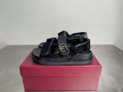 Uubags Gucci Double G Crystal Embellished Sandals In Black - 6