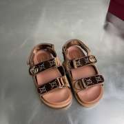 Uubags Gucci Double G Crystal Embellished Sandals In Brown - 2