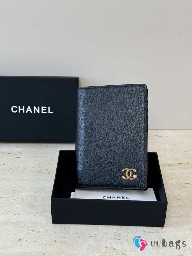 Uubags Chanel Passport In Black Grained Calfskin  14.2x10.5x1.5cm - 1