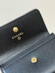 Uubags Chanel Card Holder Grained Goatskin, Enamel & Gold-Tone Metal In Black 7.5x11.3x2.1cm - 2