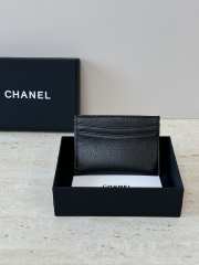 Uubags Chanel card case grained goatskin leather, enamel & gold-colored metal in black 6.2x10x0.5cm - 5