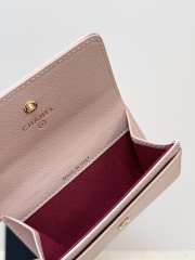 Uubags Chanel Card Holder Grained Goatskin, Enamel & Gold-Tone Metal In Pink 7.5x11.3x2.1cm - 3