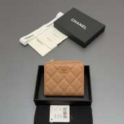Uubags Chanel coin purse caviar calfskin leather in camel 10.5x9x2cm - 1
