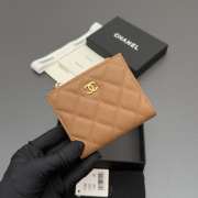 Uubags Chanel coin purse caviar calfskin leather in camel 10.5x9x2cm - 5