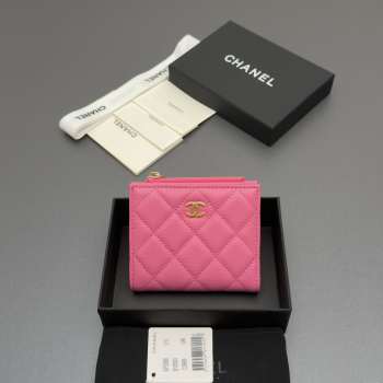 Uubags Chanel coin purse caviar calfskin leather in pink rose 10.5x9x2cm