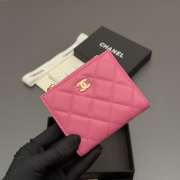 Uubags Chanel coin purse caviar calfskin leather in pink rose 10.5x9x2cm - 5