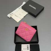 Uubags Chanel coin purse caviar calfskin leather in pink rose 10.5x9x2cm - 4