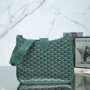 Uubags Goyard Green Canvas Musette PM Bag In Green 28x10x22cm - 1