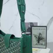 Uubags Goyard Green Canvas Musette PM Bag In Green 28x10x22cm - 5