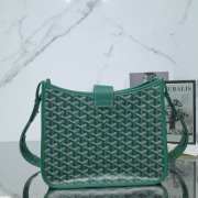 Uubags Goyard Green Canvas Musette PM Bag In Green 28x10x22cm - 4