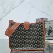 Uubags Goyard Green Canvas Musette PM Bag In Tan 28x10x22cm - 1