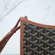 Uubags Goyard Green Canvas Musette PM Bag In Tan 28x10x22cm - 6