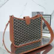 Uubags Goyard Green Canvas Musette PM Bag In Tan 28x10x22cm - 3