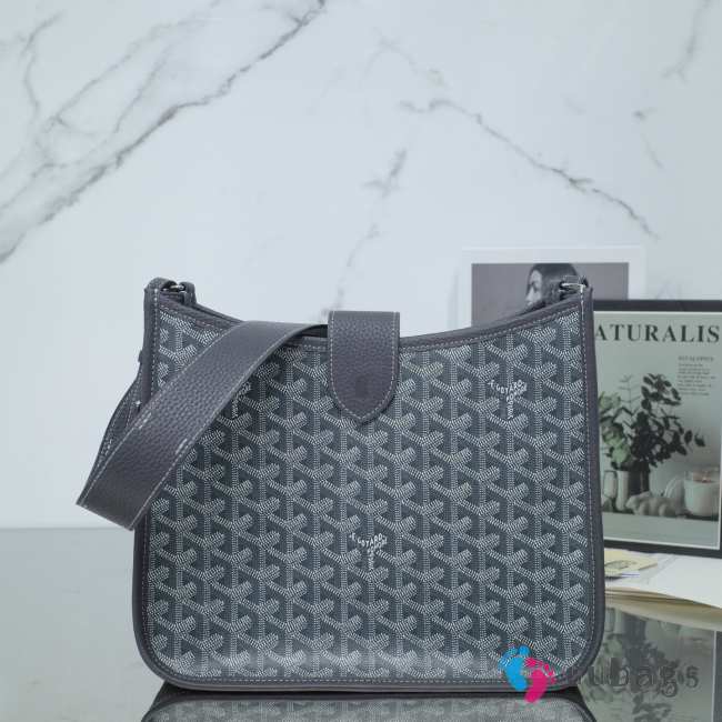Uubags Goyard Green Canvas Musette PM Bag In Grey 28x10x22cm - 1
