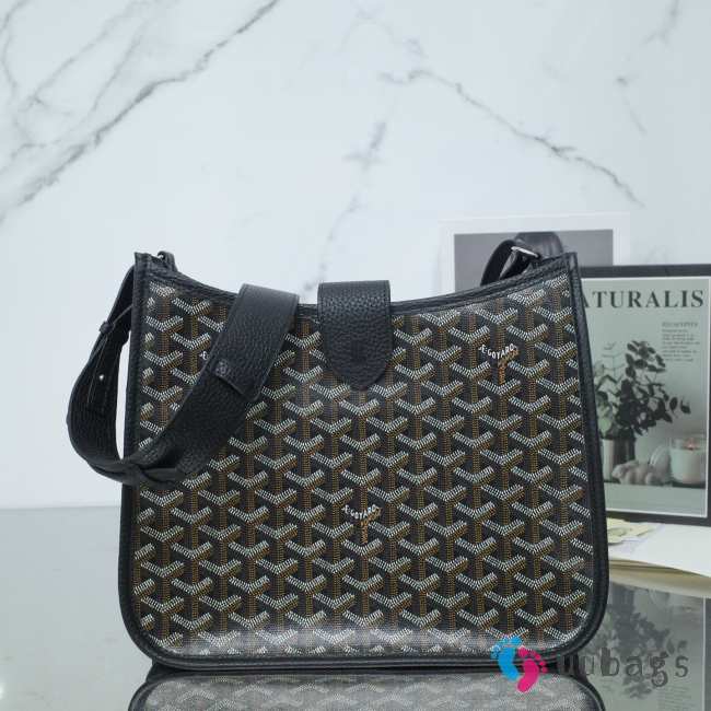 Uubags Goyard Green Canvas Musette PM Bag In Black 28x10x22cm - 1