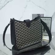 Uubags Goyard Green Canvas Musette PM Bag In Black 28x10x22cm - 6
