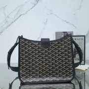 Uubags Goyard Green Canvas Musette PM Bag In Black 28x10x22cm - 5