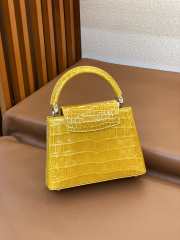 Uubags Louis Vuitton N89240 Capucines mini bag yellow alligator leather has a slight sheen 21x14x8cm - 6