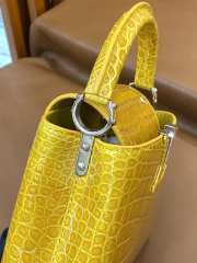 Uubags Louis Vuitton N89240 Capucines mini bag yellow alligator leather has a slight sheen 21x14x8cm - 4