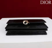 Uubags My Dior Top Handle Bag In Black Python Embossed Leather 21x11.5x4.5cm - 5