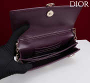 Uubags My Dior Top Handle Bag In Burgundy Python Embossed Leather 21x11.5x4.5cm - 4