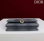 Uubags My Dior Top Handle Bag In Grey Python Embossed Leather 21x11.5x4.5cm - 2