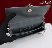 Uubags My Dior Top Handle Bag In Grey Python Embossed Leather 21x11.5x4.5cm - 4