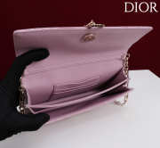 Uubags My Dior Top Handle Bag In Pink Python Embossed Leather 21x11.5x4.5cm - 3