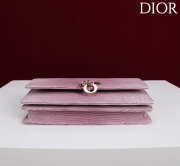 Uubags My Dior Top Handle Bag In Pink Python Embossed Leather 21x11.5x4.5cm - 4