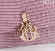 Uubags My Dior Top Handle Bag In Pink Python Embossed Leather 21x11.5x4.5cm - 6