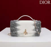 Uubags My Dior Top Handle Bag In White Python Embossed Leather 21x11.5x4.5cm - 1