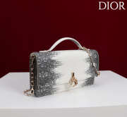Uubags My Dior Top Handle Bag In White Python Embossed Leather 21x11.5x4.5cm - 3