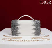 Uubags My Dior Top Handle Bag In White Python Embossed Leather 21x11.5x4.5cm - 5