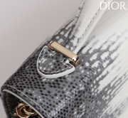 Uubags My Dior Top Handle Bag In White Python Embossed Leather 21x11.5x4.5cm - 6