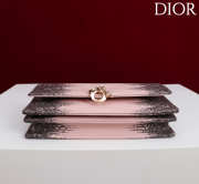 Uubags My Dior Top Handle Bag In Pink Python Embossed Leather With Gold Hardware 21x11.5x4.5cm - 6