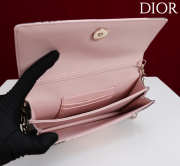 Uubags My Dior Top Handle Bag In Pink Python Embossed Leather With Gold Hardware 21x11.5x4.5cm - 4