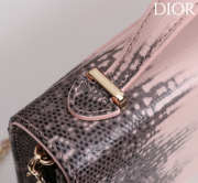 Uubags My Dior Top Handle Bag In Pink Python Embossed Leather With Gold Hardware 21x11.5x4.5cm - 2
