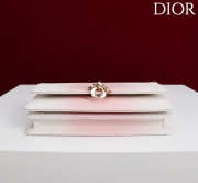 Uubags My Dior Top Handle Bag In White/ Pink Python Embossed Leather 21x11.5x4.5cm - 5