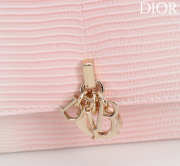 Uubags My Dior Top Handle Bag In White/ Pink Python Embossed Leather 21x11.5x4.5cm - 2