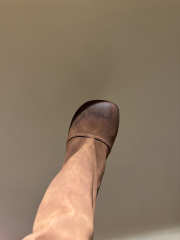 Uubags Loewe Toy Panta leather over-the-knee boots brown 10cm - 4