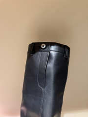 Uubags Loewe Toy Panta leather over-the-knee boots black 10cm - 3