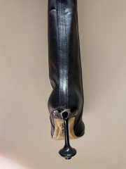 Uubags Loewe Toy Panta leather over-the-knee boots black 10cm - 2