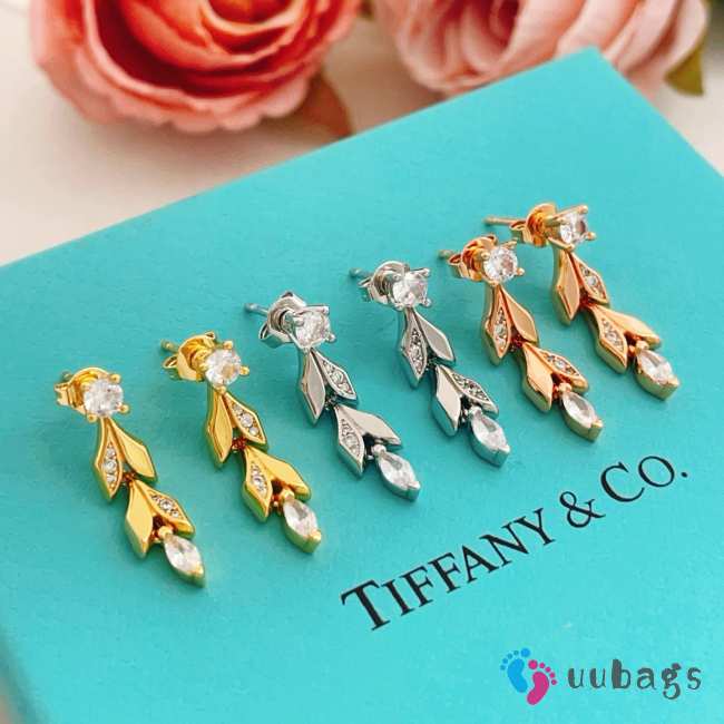 Uubags Tiffany & Co Diamond Convertible Drop Earrings - 1